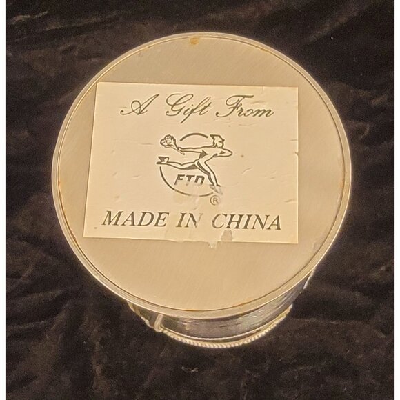 Vintage FTD Pewter and Glass Cross Urn Chalice Decorative Vase - Picture 8 of 16